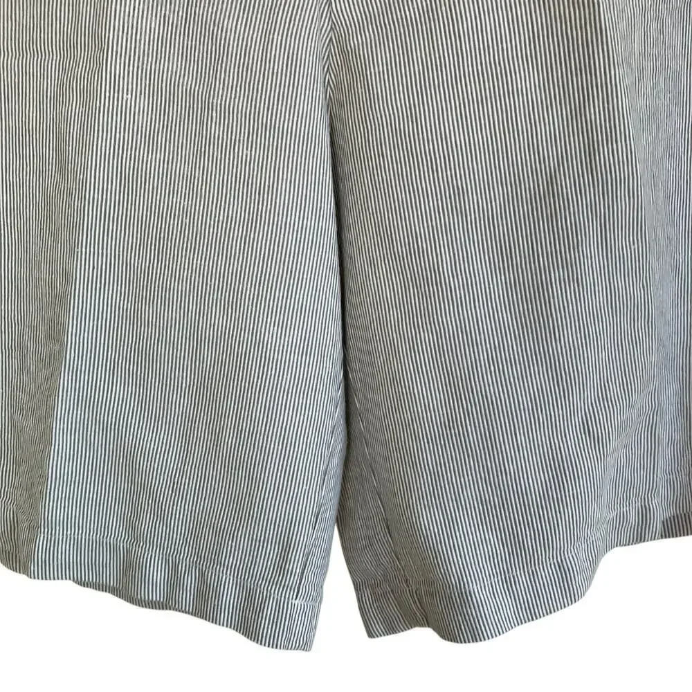 Izod Mens Striped Linen Blend Flat Front Chino Shorts 9.5” Inseam NWT Sz 38